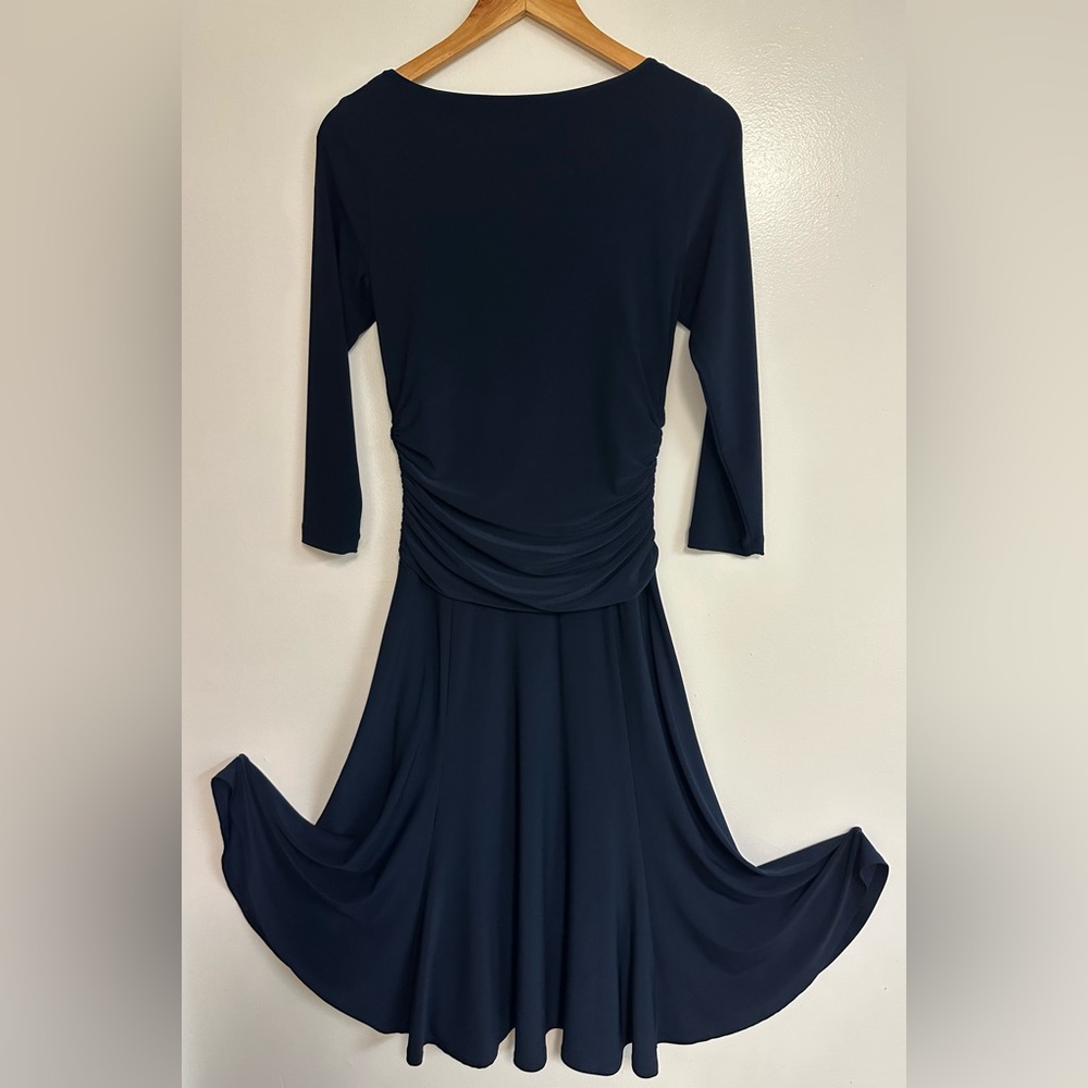 Jones New York Midnight Blue Long Sleeve Dress